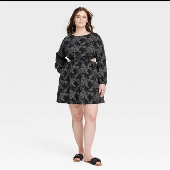 🆕👗Balloon Long Sleeve Mini A-Line Dress - Picture 1 of 4